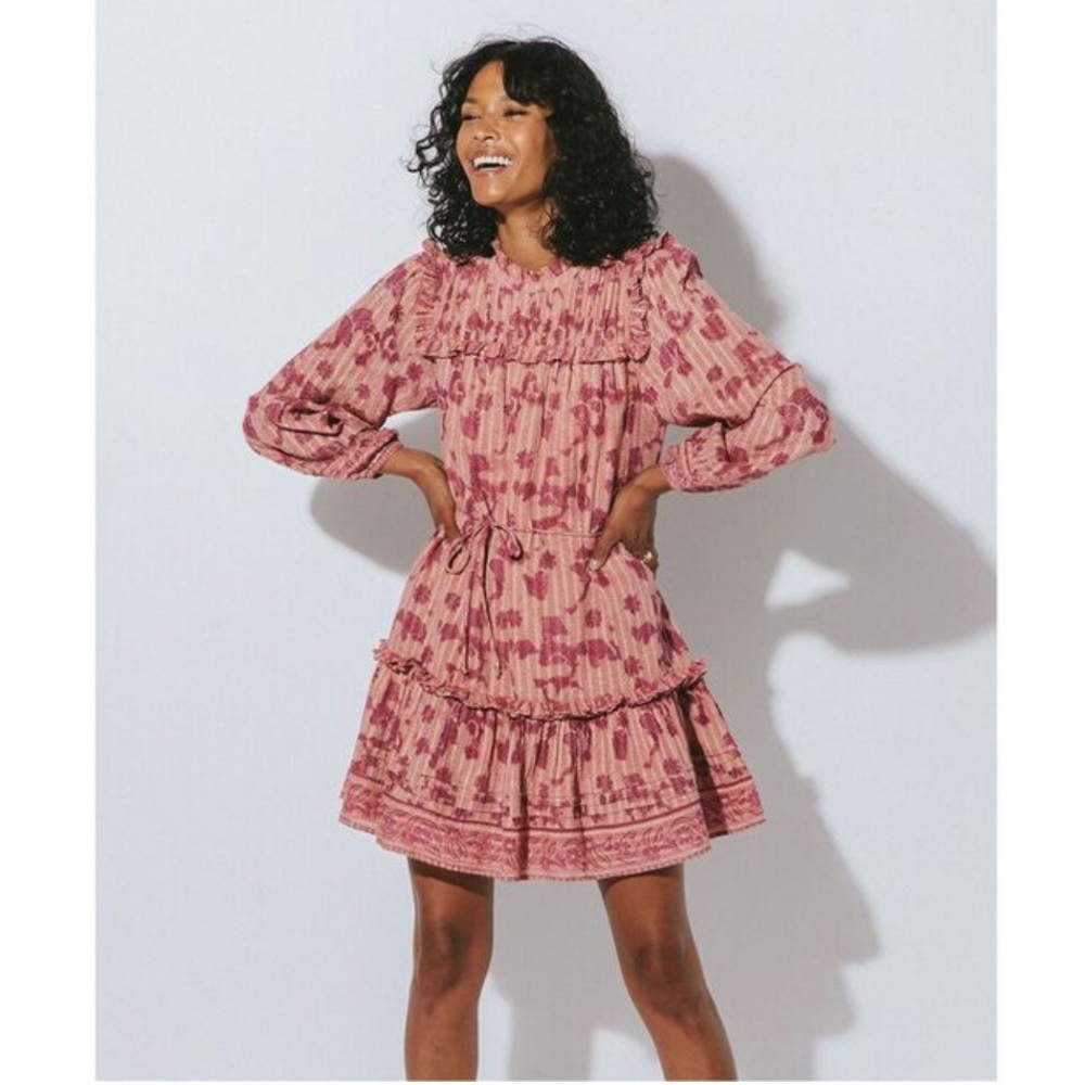 Cleobella Opal Long Sleeve Cotton Women's Mini Dress S